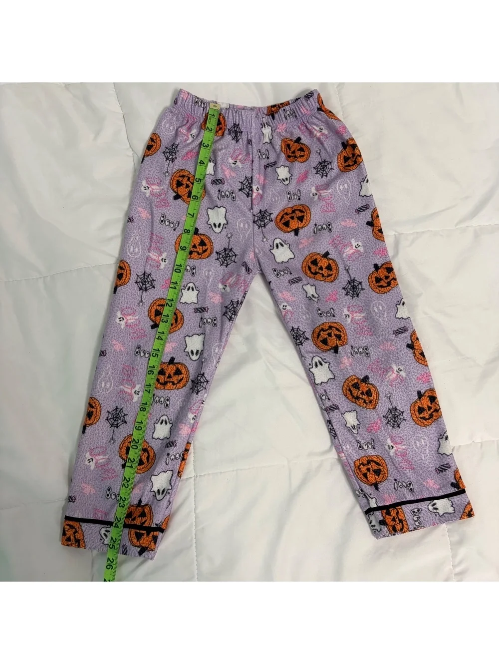 vintage y2k 2000s halloween 2 piece pajama set pumpkins ghost size 4/5 lavender